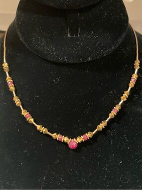 Ruby and Gild Necklace-NWOT